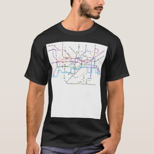 Spirograph London Underground Map T_Shirt