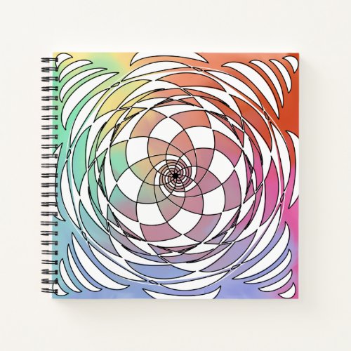 Spirograph Mandala Square Sketchbook Notebook