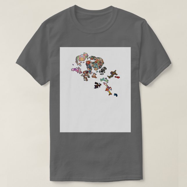 Spirograph Patterned Orkney Islands Map T-Shirt (Design Front)