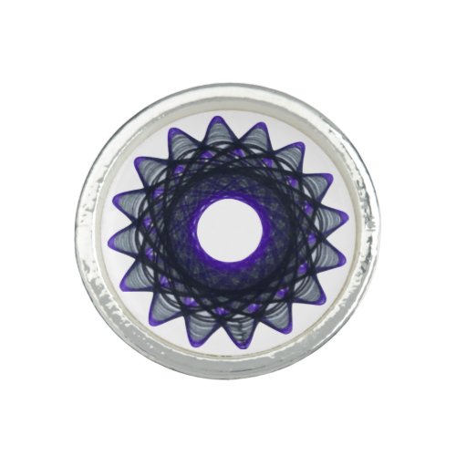 Spirograph Pride Pattern Ace Ring