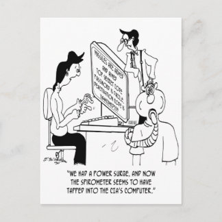 Spirometer Cartoon 7314 Postcard