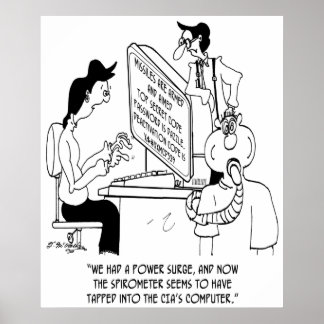 Spirometer Cartoon 7314 Poster
