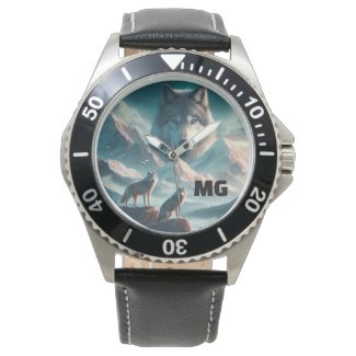 Spirtual  Wolf at Dusk eWatch Watch