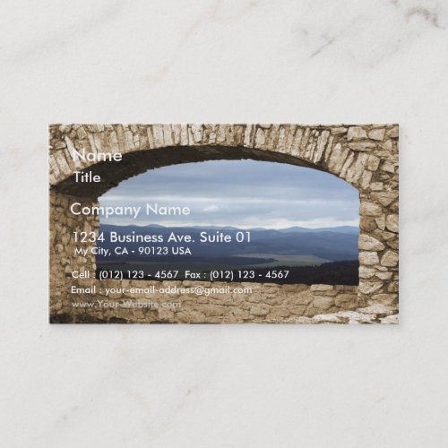 Spis Castle Largest Castle Of Central Europe View Business Card Templates