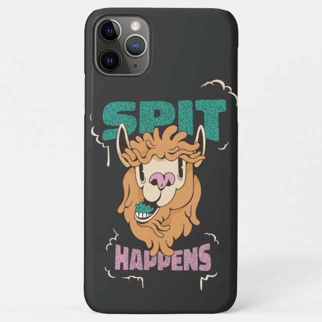 spit happens funny llama  Case-Mate iPhone case (Back)