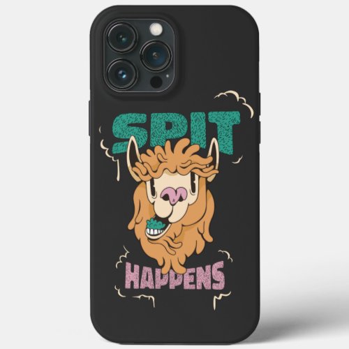 spit happens funny llama iPhone 13 pro max case