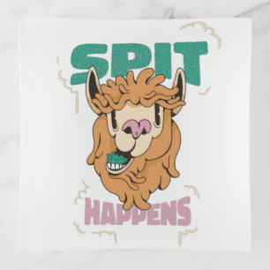 spit happens funny llama trinket tray