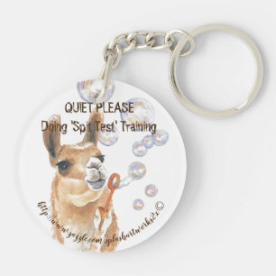 "Spit Training Llama" Keychain