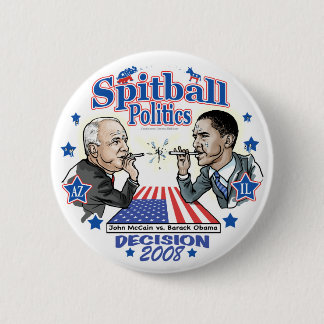Spitball Politics 2008 Pinback Button