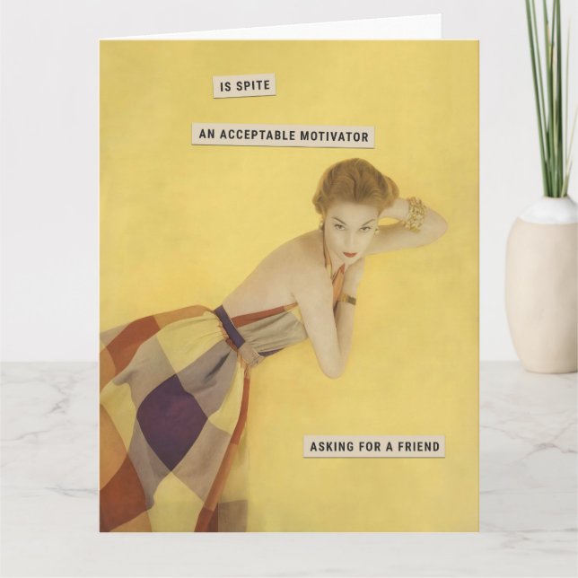 Spiteful Retro Housewife Card (Front)