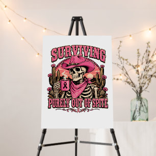 Spiteful Survivor Western Skeleton Foam Board