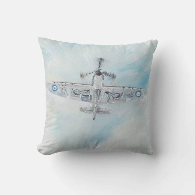 SPITFIRE. 'Ace Of Spades'. 2014. Throw Pillow (Front)
