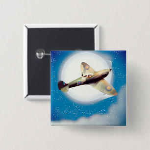 Spitfire aircraft travel poster print button