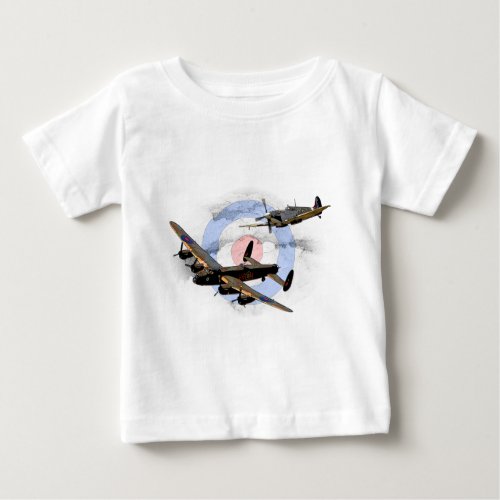 Spitfire and Lancaster Baby T_Shirt