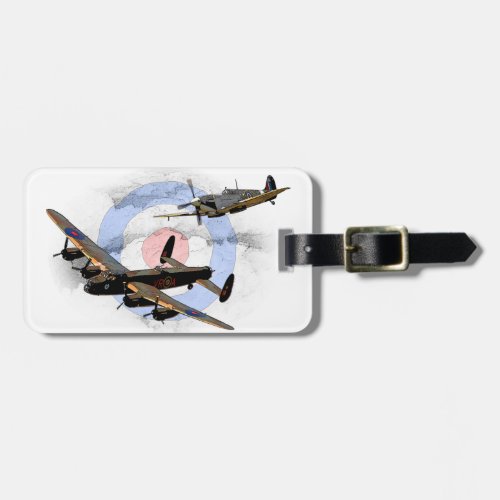 Spitfire and Lancaster Luggage Tag