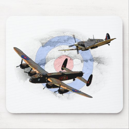 Spitfire and Lancaster Mouse Pad