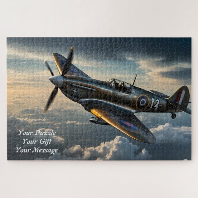 Spitfire at Dusk – A Skyward Tribute Jigsaw Puzzle (Horizontal)