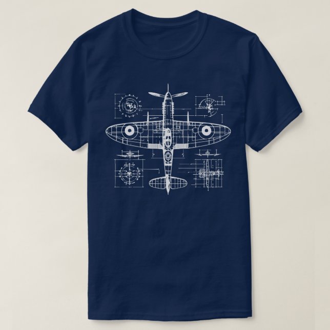 spitfire blueprint T-Shirt (Design Front)
