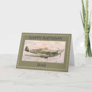 Spitfire Dad Birthday Card