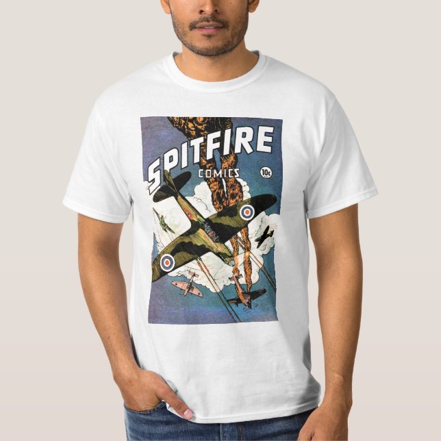 Spitfire Fighter Aircraft - World War Two T-Shirt (Front)