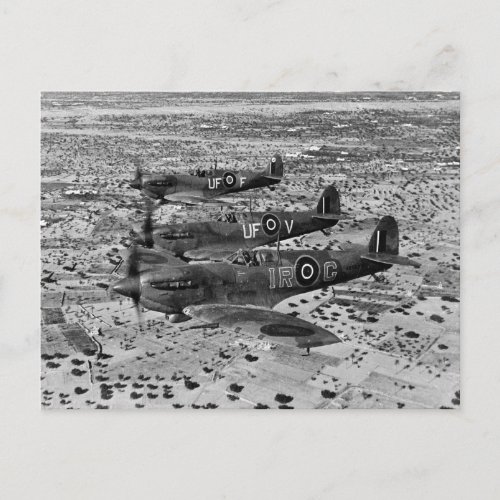 Spitfire Fighters Over Africa 1943 Postcard