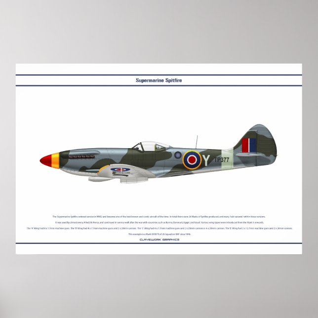 Spitfire GB 28 Sqn 1 Poster (Front)
