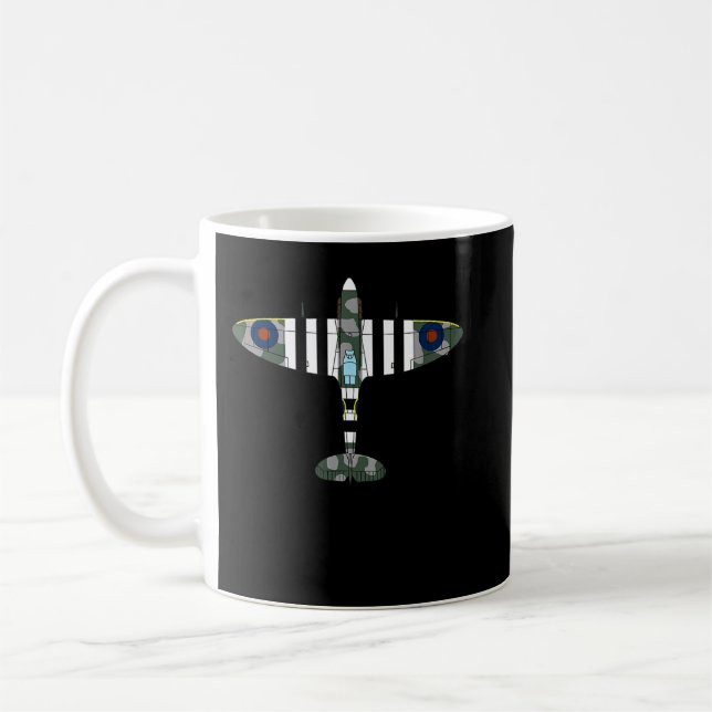 Spitfire Iconic World War II British Airplane Coffee Mug (Left)