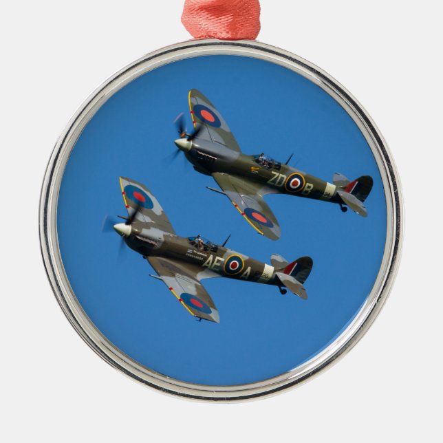 Spitfire Metal Ornament (Front)