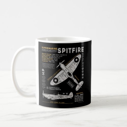 Spitfire Mk 1 Raf British Wwii Supermarine Fighter Coffee Mug