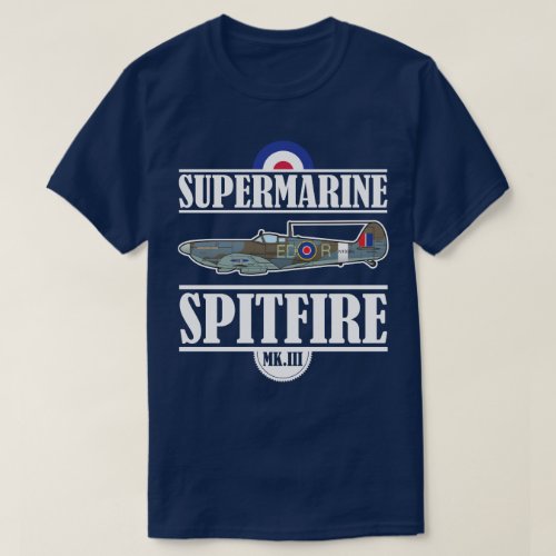 Spitfire Supermarine Vintage Aviation WWII Plane T_Shirt