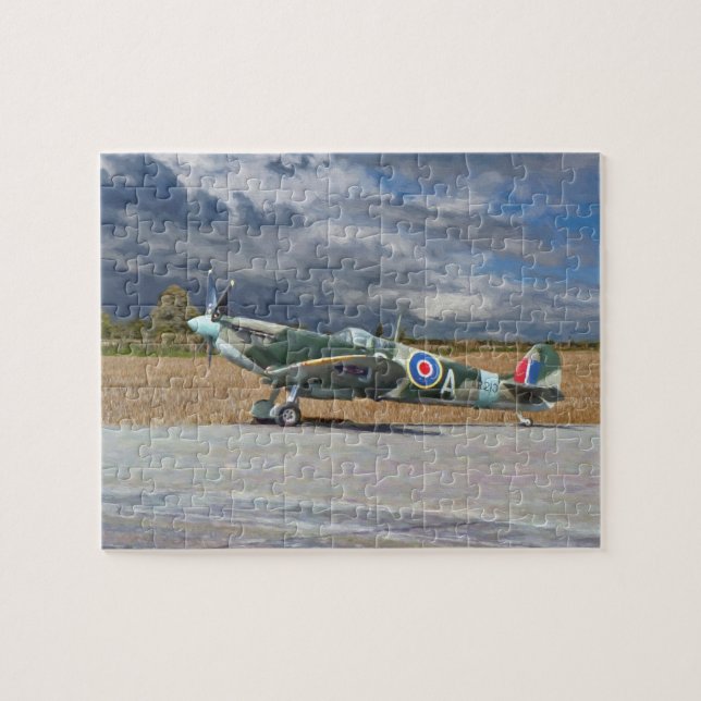 Spitfire Under Storm Clouds Jigsaw Puzzle (Horizontal)