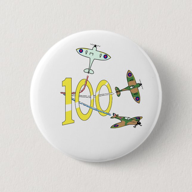 Spitfires 100th Birthday Button (Front)