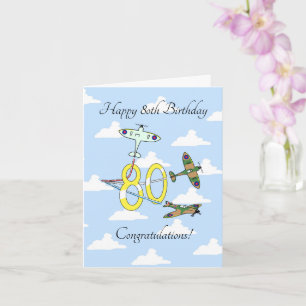 Spitfires 80th Birthday (Blue Sky) Card
