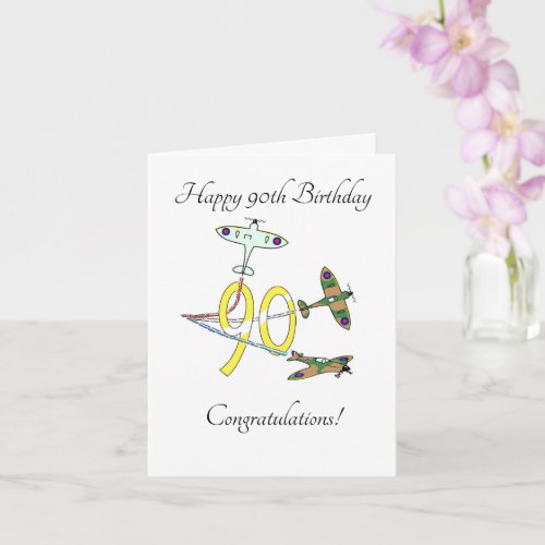 Spitfires 90th Birthday Card