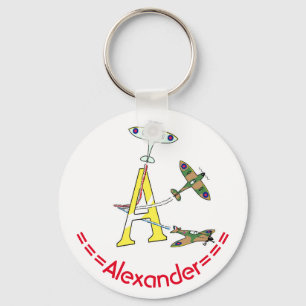 Spitfires - A - Initial Key Ring