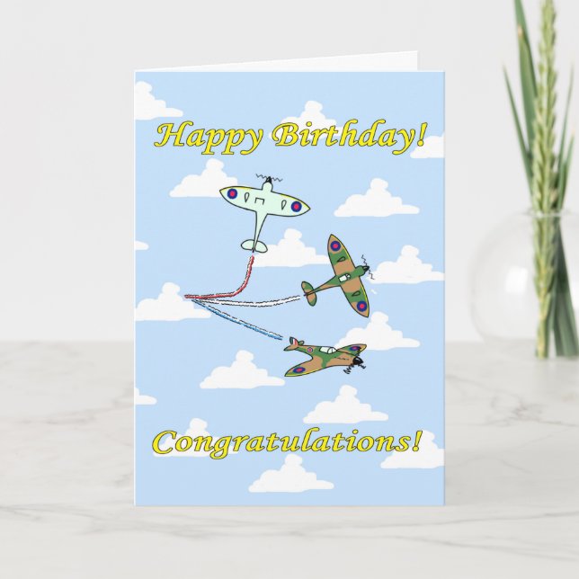 Spitfires - Air Display - Birthday Card (Front)