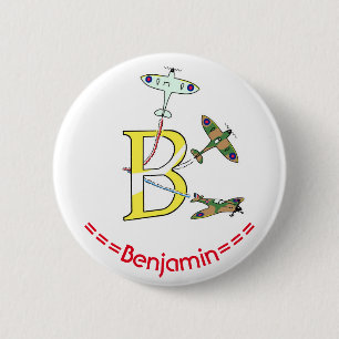 Spitfires B Initial Badge Button