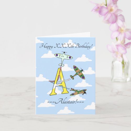 Spitfires Blue Sky A Birthday Card