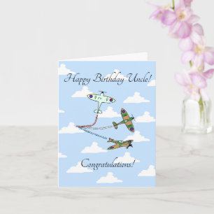 Spitfires - Customizable Uncle - Birthday Card