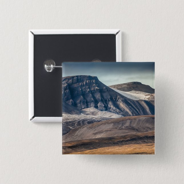 Spitsbergen Landscape Photo Button (Front & Back)