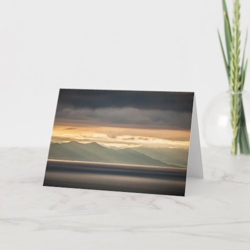 Spitsbergen Svalbard Arctic Sunset Card