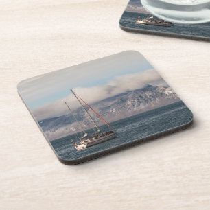 Spitsbergen Svalbard Sailboat Beverage Coaster