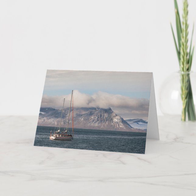 Spitsbergen Svalbard Sailboat Card (Front)