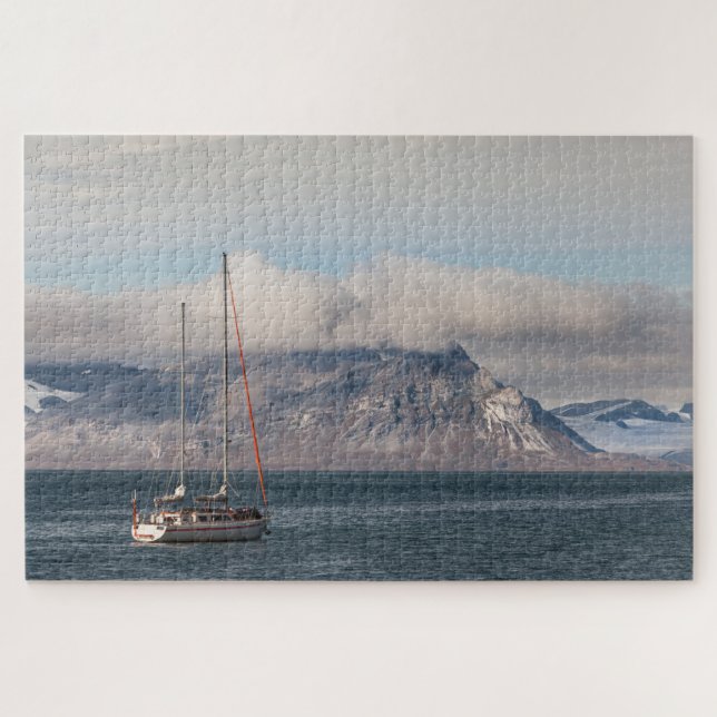 Spitsbergen Svalbard Sailboat Jigsaw Puzzle (Horizontal)