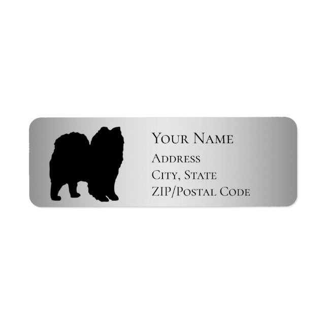 Spitz Pom Silhouette Return Address Label (Front)