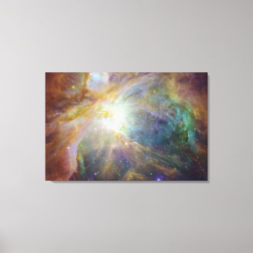Spitzer and Hubble Create Colorful Masterpieceai Canvas Print