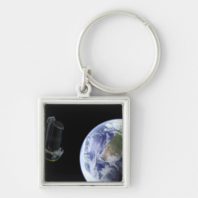 Spitzer departing the Earth soon after launch Keychain (Front)