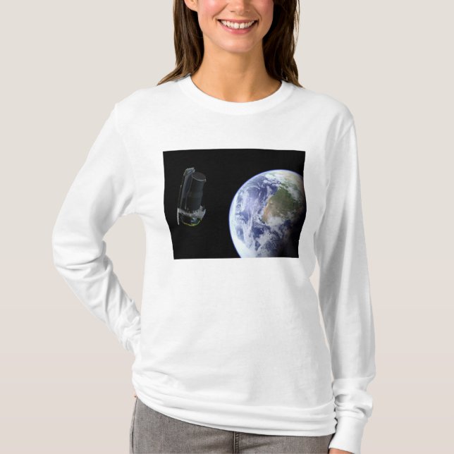 Spitzer departing the Earth soon after launch T-Shirt (Front)