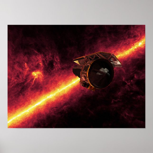 Spitzer seen against the infrared sky 2 poster (Front)