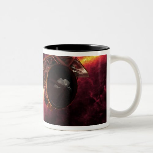 Spitzer seen against the infrared sky 2 Two_Tone coffee mug